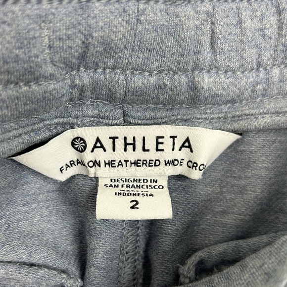 Athleta Farallon Heathered Wide Crop Pants size 2 - Picture 6 of 8